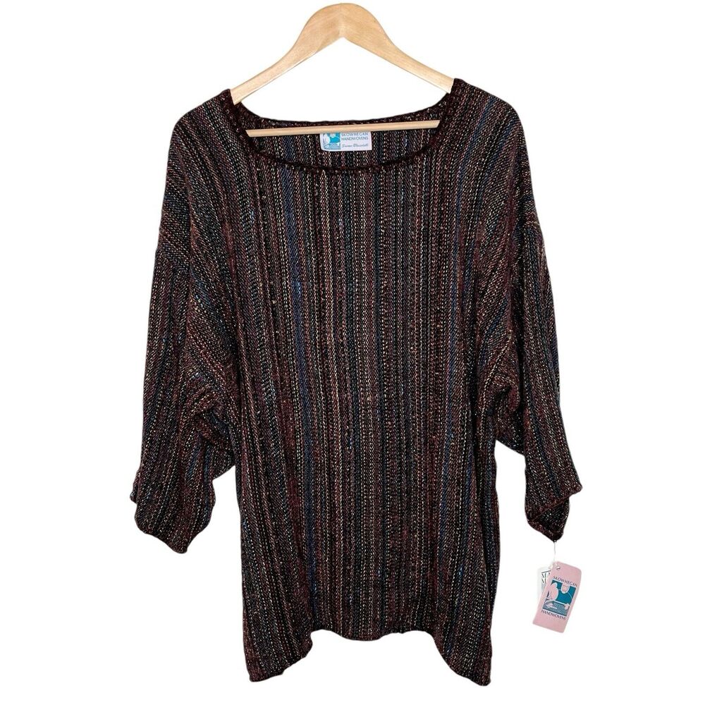 Skowhegan Handwovens Textured Tunic Top Womens One Size Art Lagenlook Scandi